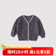 巴厘小豬【反季清倉】兒童毛線衣春秋寶寶針織衫女童衣服外套嬰兒毛衣開衫 紫色 90 cm