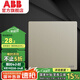 ABB開(kāi)關(guān)插座面板 軒致系列香檳銀 無(wú)框86型平面墻壁開(kāi)關(guān)面板家用 單開(kāi)單控 平面