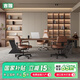 吉贈實木辦公桌電腦桌簡約現(xiàn)代辦公室老板桌家用書桌工作臺輕奢感 2.0米辦公桌+西皮椅+2沃倫椅