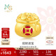 周生生 黃金轉運珠Charme文化祝福錢(qián)袋足金珠子不含繩91504C