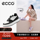 愛步（ECCO）板鞋女 倪妮同款增高厚底輕盈透氣百搭拼色休閑鞋 街頭ACE856823 黑色/灰白色85682350020 38