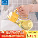 樂扣樂扣(LOCK&LOCK)大容量玻璃油壺可拆洗防滑油瓶醬油調(diào)味壺550ml黃色