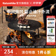 Naturehike挪客玄鐵平底大烤盤戶外露營熟鐵煎盤燒烤盤鐵板野餐用品野炊烤肉 圓盤/40cm