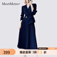 MeetMetro瑪依爾西裝連衣裙女2025秋季新款質(zhì)感職業(yè)通勤百褶裙 藏青【現貨】 L