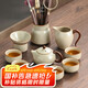 尚言坊汝窯功夫茶具整套高檔輕奢現(xiàn)代家用辦公泡茶茶壺茶杯泡茶器全套裝