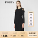 PORTS寶姿商場(chǎng)同款女裝秋季新品中長款修身連衣裙LA9D086GFB011 黑色 XS (2)