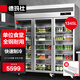 德瑪仕（DEMASHI）商用冰箱 水果蔬菜商用保鮮柜展示柜 玻璃展示冷藏冰柜 三門(mén)立式冰箱不銹鋼全冷藏 BCD-1300A-3C