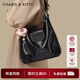 CharisKitty小c&k大容量單肩斜挎包女式2025新款托特包雙肩包節日輕奢禮物 Black黑色【小CK節日專(zhuān)屬禮物】