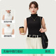 簡(jiǎn)云莫代爾棉打底衫女內搭純色半高領(lǐng)背心洋氣可外穿白色無(wú)袖t恤四季