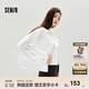 森馬（Semir）外套女秋短款蕾絲寬松蝙蝠袖棉麻立領(lǐng)2025新款甜美小清新夾克 本白10102 S