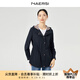 娜爾思（NAERSI）【便利外套】氣質(zhì)運(yùn)動(dòng)連帽風(fēng)衣女25新款秋季外套 暗青紫色 L
