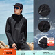 匹克（PEAK）防潑水運(yùn)動(dòng)外套男戶外沖鋒軟殼防風(fēng)風(fēng)衣連帽單層夾克休閑上衣 黑色-【左肩logo升級(jí)版】 2XL (185)