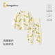 童泰（TONGTAI）嬰兒套裝春秋季純棉寶寶衣服兒童家居服內衣上衣高腰褲子黃色80cm