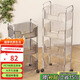 順優(yōu)置物架落地透明零食小推車多層可移動(dòng)柜子化妝品收納架 SY-647