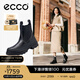 愛(ài)步（ECCO）切爾西靴女 女士百搭厚底增高牛皮靴 革新214793 HL 黑色21479351052 38