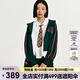 卡帕復古運動衛(wèi)衣女短款連帽開衫美式字母休閑長袖外套K0D62MK02