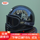 BEASLEY HELMETS比斯力復古摩托車(chē)頭盔男全盔3C認證小盔體機車(chē)女騎夏季山地盔 黑武士黑邊+黑色復古風(fēng)鏡 M（建議頭圍57~58）