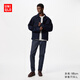 優(yōu)衣庫男裝/男女同款EZY DENIM牛仔褲/水洗產(chǎn)品彈力長(cháng)褲479314 475597/68深藍色 L /175/88A