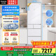 松下（Panasonic）【國家補貼】小冰糕日系多門(mén)冰箱法式387升家用60cm風(fēng)冷無(wú)霜自動(dòng)制冰以舊換新小蠻腰NR-EE40TXB-W