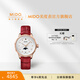 MIDO瑞士手表 花淅系列月相款 復(fù)古紅時(shí)尚優(yōu)雅石英女表送女友七夕禮物 31mm