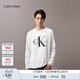 Calvin KleinJeans25秋季新款男士休閑經(jīng)典ck字母印花打底圓領(lǐng)長(cháng)袖T恤4RD869G YAF-月光白 L