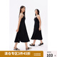 獨(dú)束大碼女裝【束型系列】法式赫本風(fēng)吊帶連衣裙新款收腰顯瘦裙子 赫本黑（蘋果型） XL （尺碼：3）