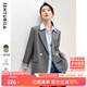 尚都比拉氣質(zhì)通勤職業(yè)小西裝女秋季百搭高級感西服休閑外套 灰色 L 