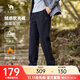 駱駝軟殼休閑褲男秋冬加絨保暖彈力防潑水登山戶(hù)外軟殼褲 幻影黑 L