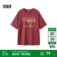 Semir[商場(chǎng)同款]史努比系列短袖T恤女中長(cháng)款印花2024新款純棉秋裝 酒紅60957 XL