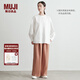 無印良品（MUJI）女式 麻 寬版褲  褲子女款早秋款寬松休閑褲 女裝 BE1SKC4A 棕色 XL （165/74A）