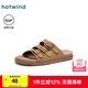 熱風(fēng)（Hotwind）男鞋25年夏季新款男士復(fù)古軟木拖休閑一字拖百搭拖鞋男款 08杏色 39