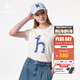 哈吉斯（HAZZYS）女裝 夏款女士大狗圖案圓領(lǐng)T恤衫女ASTSE0BBE52 米黃色OW M (160/84A 38)