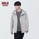 無印良品（MUJI）男式 不易沾水 登山外套 男士早秋款 AD0V7A4S 灰色 L (175/100A)