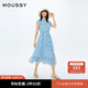 moussy 女裝新品法式度假風(fēng)碎花茶歇裙連衣裙女010HSH30-2981 111淺藍色 S 00001