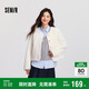 森馬（Semir）外套女冬短款圓領(lǐng)修身仿羊羔毛仿麂皮夾克小個(gè)子上衣101724108011