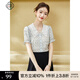 固執(zhí)（OBSTINATE）【特價】夏季新款短款雪紡印花短袖襯衫30022CS07051 藍色 165/84A/M