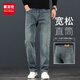 新百倫高端復古牛仔褲男士春秋款2026新款寬松休閑夏季薄款男褲直筒長(cháng)褲 619懷舊藍 常規 33