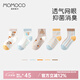 MOMOCO瑪米瑪卡[5雙裝]兒童襪子3-12歲男童女童夏薄襪子網(wǎng)眼襪寶寶襪 萌寵派對 5雙 3-5歲 (S) 建議腳長16-18CM