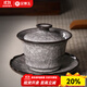 金鑲玉龍泉青瓷鐵胎蓋碗家用陶瓷三才手抓壺功夫茶具160cc送禮禮盒裝 龍泉青瓷鐵胎蓋碗