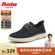Bata休閑鞋男2024春商場(chǎng)厚底舒適通勤鞋C2821AM5 深藍 41