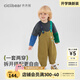 齊齊熊（ciciibear）[極速秒干]齊齊熊寶寶背帶褲套裝男童春裝牛仔2025新款兒童兩件套 苔蘚綠 90
