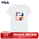 FILA 斐樂(lè )官方女子短袖T恤時(shí)尚運動(dòng)休閑圓領(lǐng)套頭打底上衣T恤