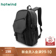 熱風(fēng)（Hotwind）秋季新款男士涂層雙肩包戶外運(yùn)動(dòng)出游大容量純色背包 01黑色 F