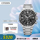 西鐵城（CITIZEN）ATTESA系列 光動(dòng)能多局電波舒博鈦表帶萬(wàn)年歷商務(wù)男表CB5966-69E