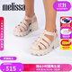 梅麗莎（melissa）Megan高跟時(shí)尚果凍羅馬齒輪涼鞋女33835 米色 35-36