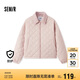 森馬（Semir）棉服女燈芯絨翻領(lǐng)菱形格復古2024冬三防寬松輕薄棉衣109724112007