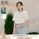 香影白色t恤女短袖2025夏裝新款設(shè)計(jì)感棉質(zhì)鏤空拼接圓領(lǐng)寬松上衣 米白 L 165/88A/110-125斤