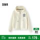 森馬（Semir）[商場(chǎng)同款]外套女連帽刺繡學(xué)院風(fēng)2025春寬松質(zhì)感夾克101125108002