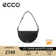 愛步（ECCO）七夕禮物  單肩包 牛皮包包通勤包包餃子包 中號(hào)斜挎包9107952 黑色910795290000