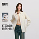 森馬（Semir）長(zhǎng)袖襯衫女冬中長(zhǎng)款寬松純棉燈芯絨純色襯衣通勤上衣101724105001